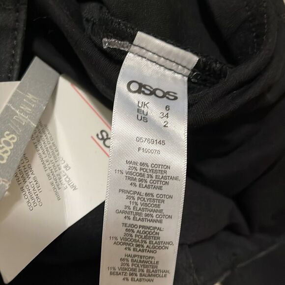 NWT- ASOS- 2. Black Skinny Ankle Crop Jeans - Picture 7 of 8